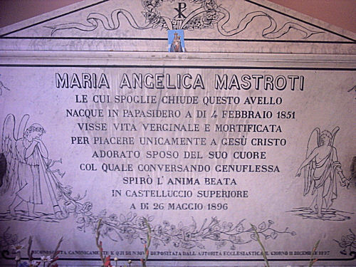 lapide tomba Maria Angelica Mastroti