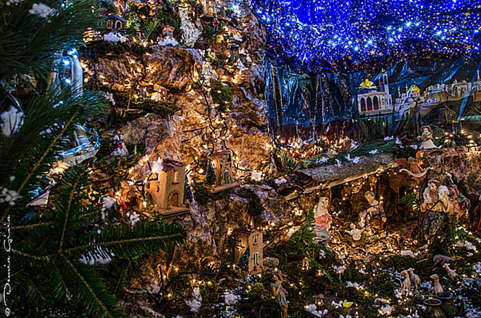 presepe allestito nella casa Mastroti