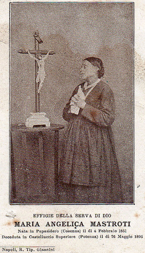 Cartoncino in ricordo di Maria Angelica Mastroti