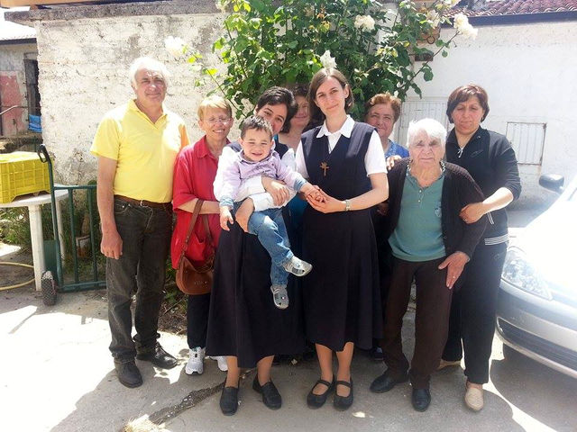 in visita ad una famiglia